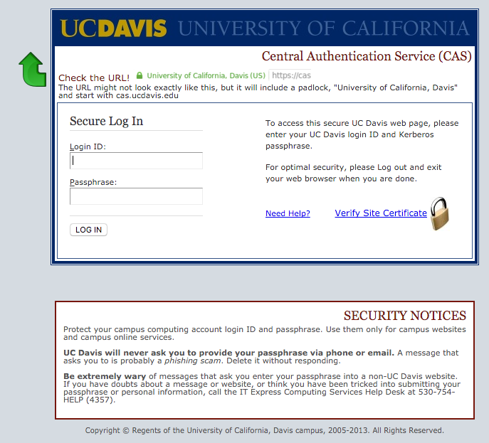 CAS webform